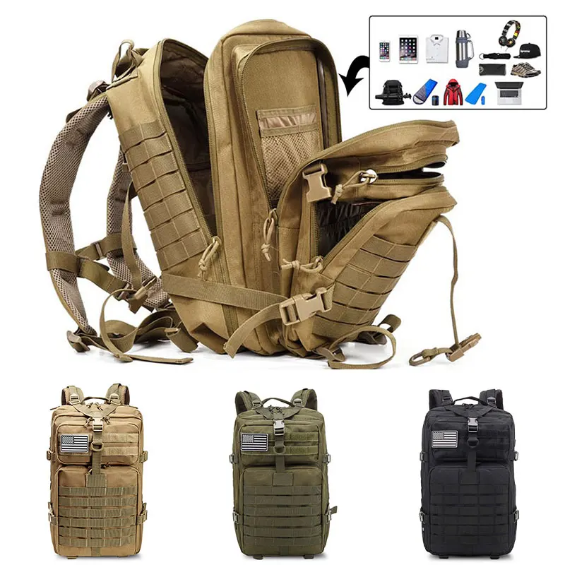 

50L Large Military Backpack Man Softback Outdoor Tactical Bags 3P Molle Camping Hunting Rucksack акиеский Ѭкзак для мђжин